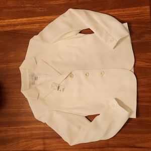 Petite Sophisticate White Blazer, size 4